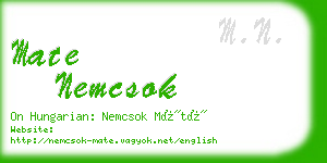 mate nemcsok business card